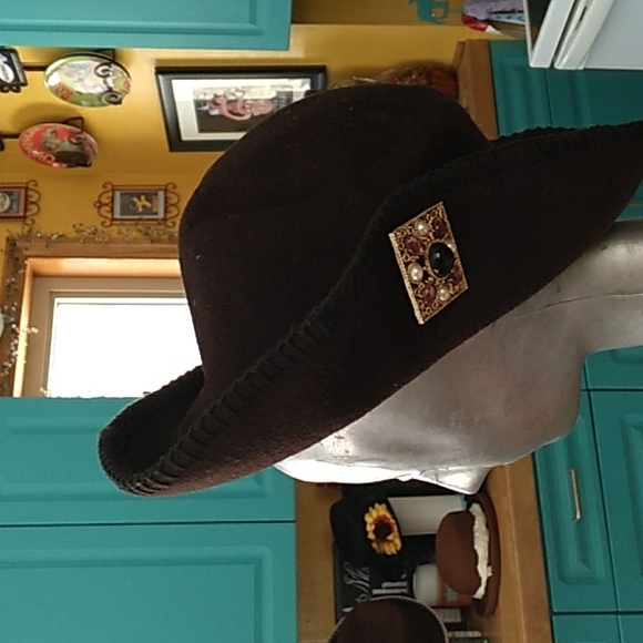 👒 Vtg. WOOL/FELT HAT Delisa Korn & Korn Made in USA - Picture 3 of 16